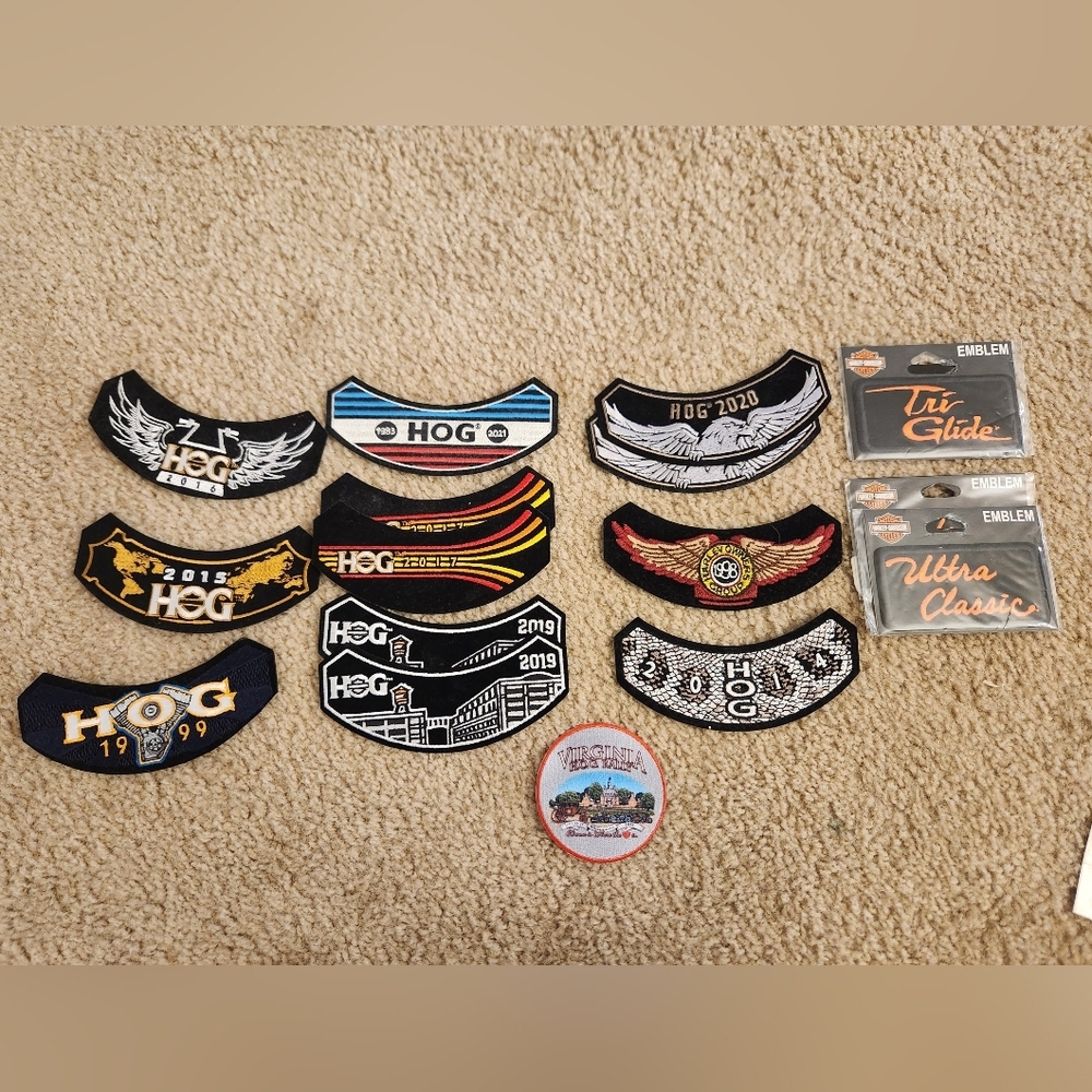 Harley Davidson HOG Patches Lot‎ Of 16